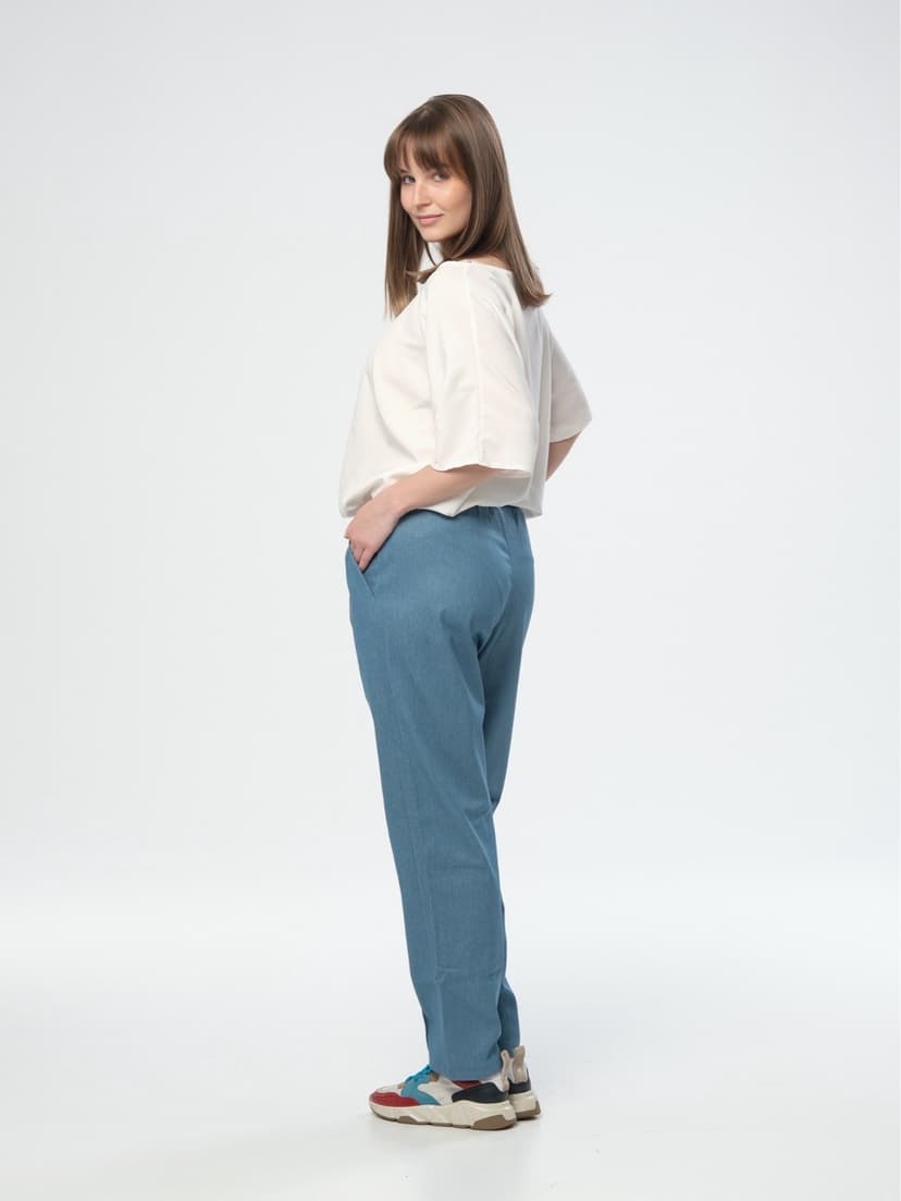 Creased Denim Pants