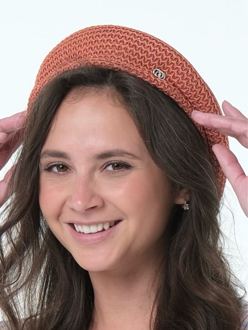 Beret — Terracotta, Cotton, Summer