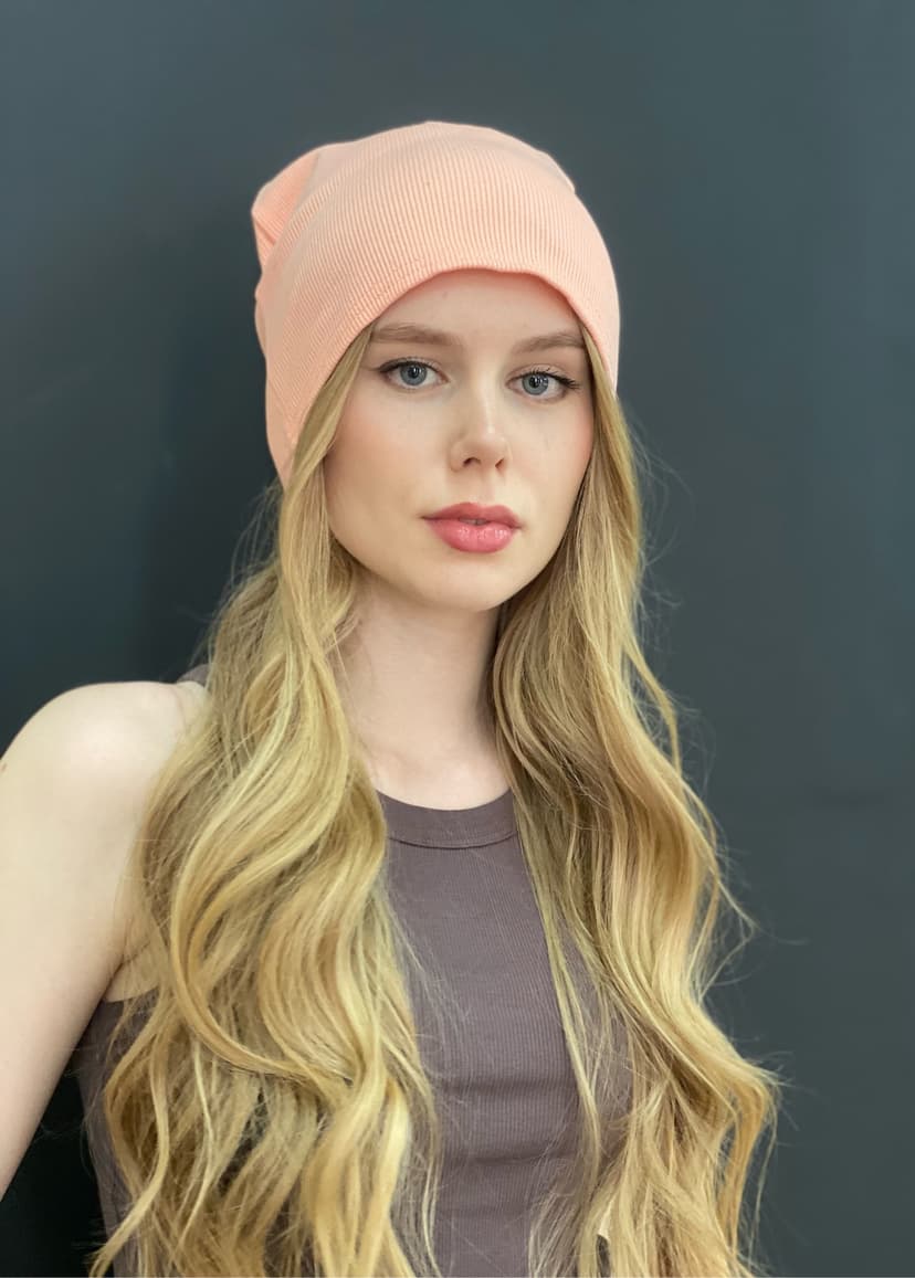 Cotton Hat — Peach